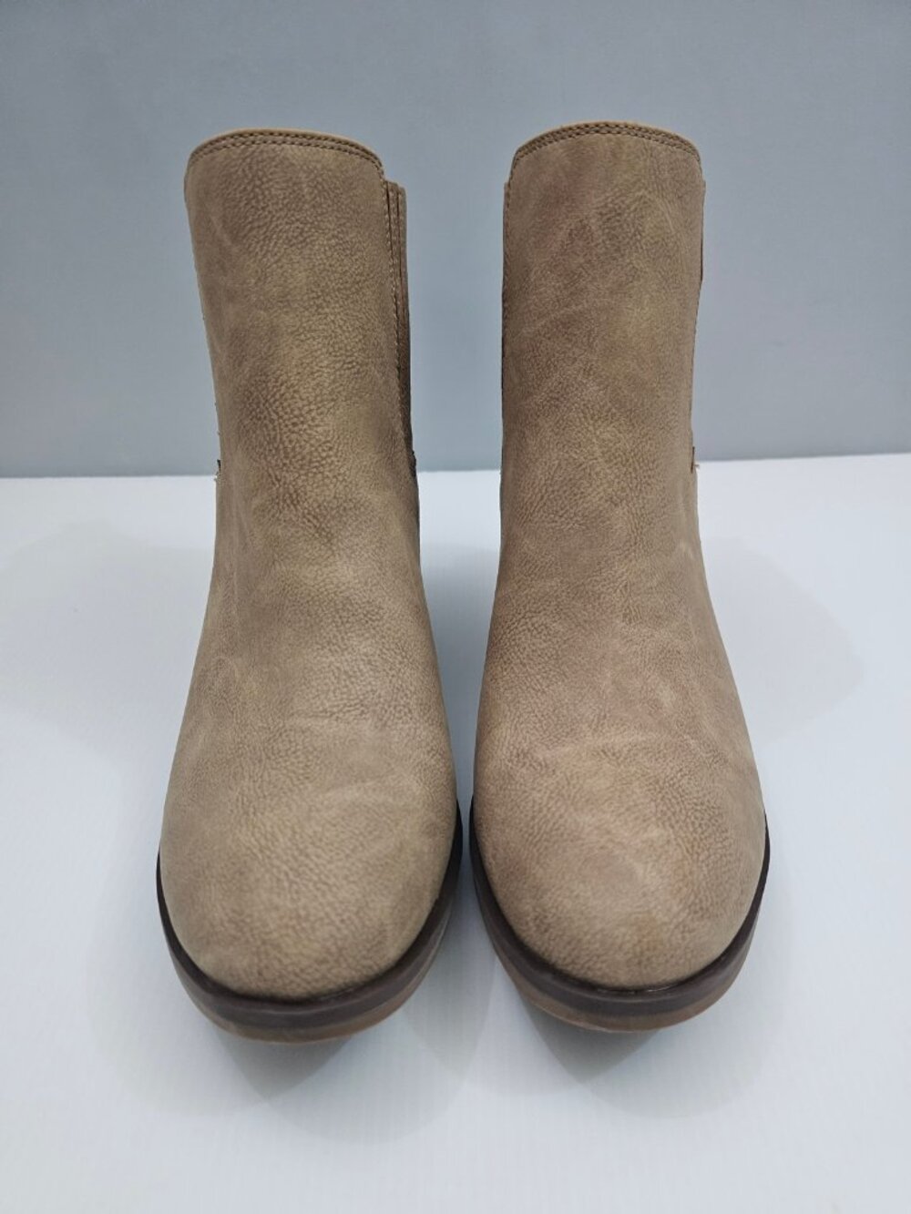 Korks By Kork Ease Hadley Ankle Boot Women 11 Natural Chelsea Western Block Heel - Picture 4 of 13
